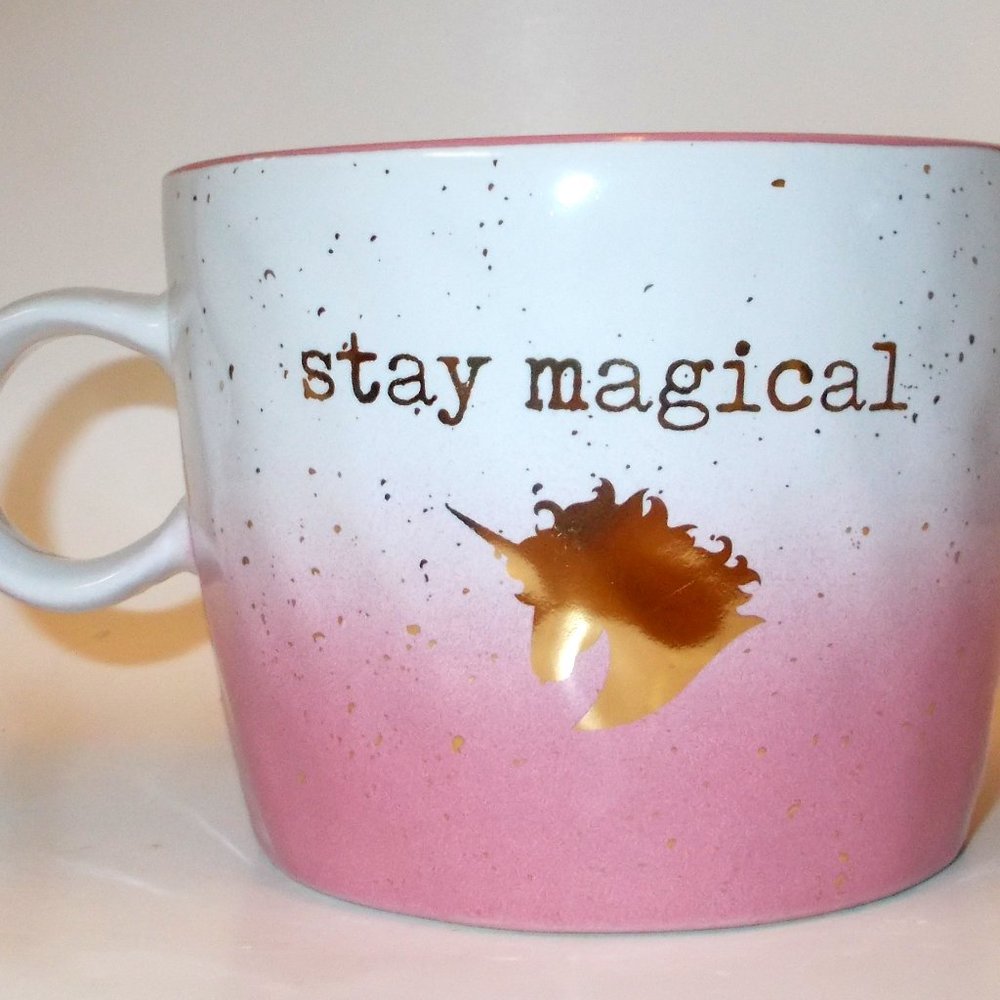 Hazel & Co. Large Mug Unicorn "Stay Magical" Ceramic Coffee Cup 12oz